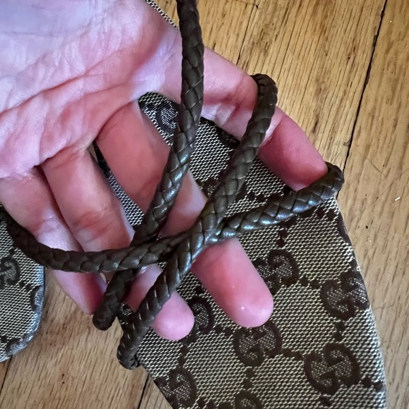 GUCCI GG CANVAS SANDAL HEELS - Picture 13 of 14